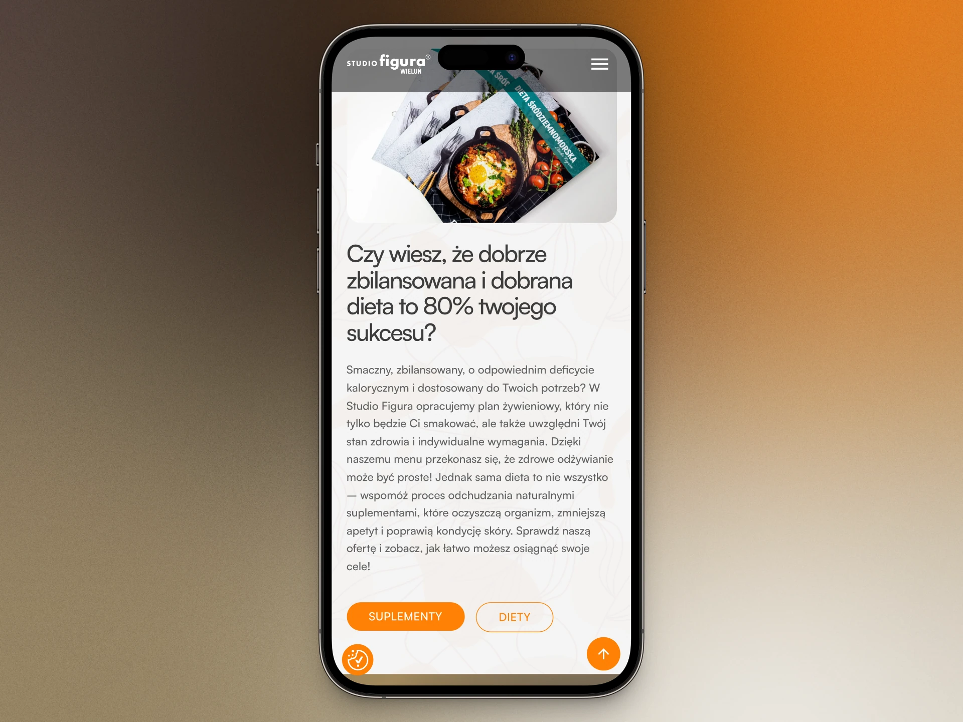 a cell phone with a screen showing a menu
